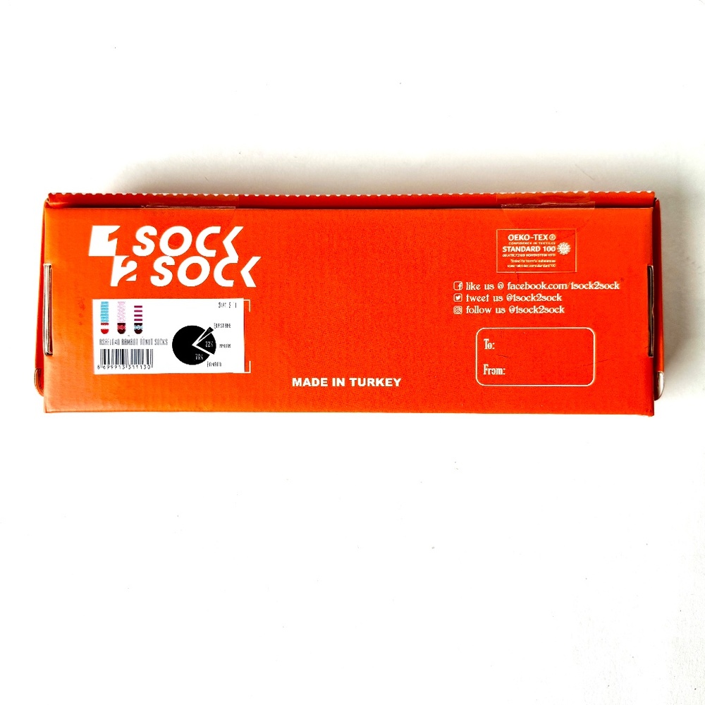 Cute Bamboo Donut Socks in Gift Box (3-pack) - Picture 6 of 11